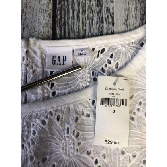 Gap Kids White Tank Dress Size Small With Flare Bottom - Picture 2 of 10